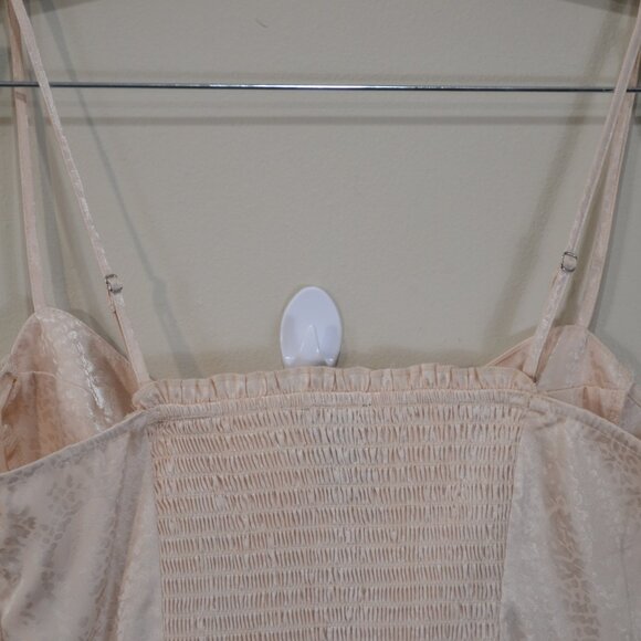 Forever 21 Womens L Leopard Print Spaghetti Strap Cropped Elastis Babydoll Top - Picture 6 of 9